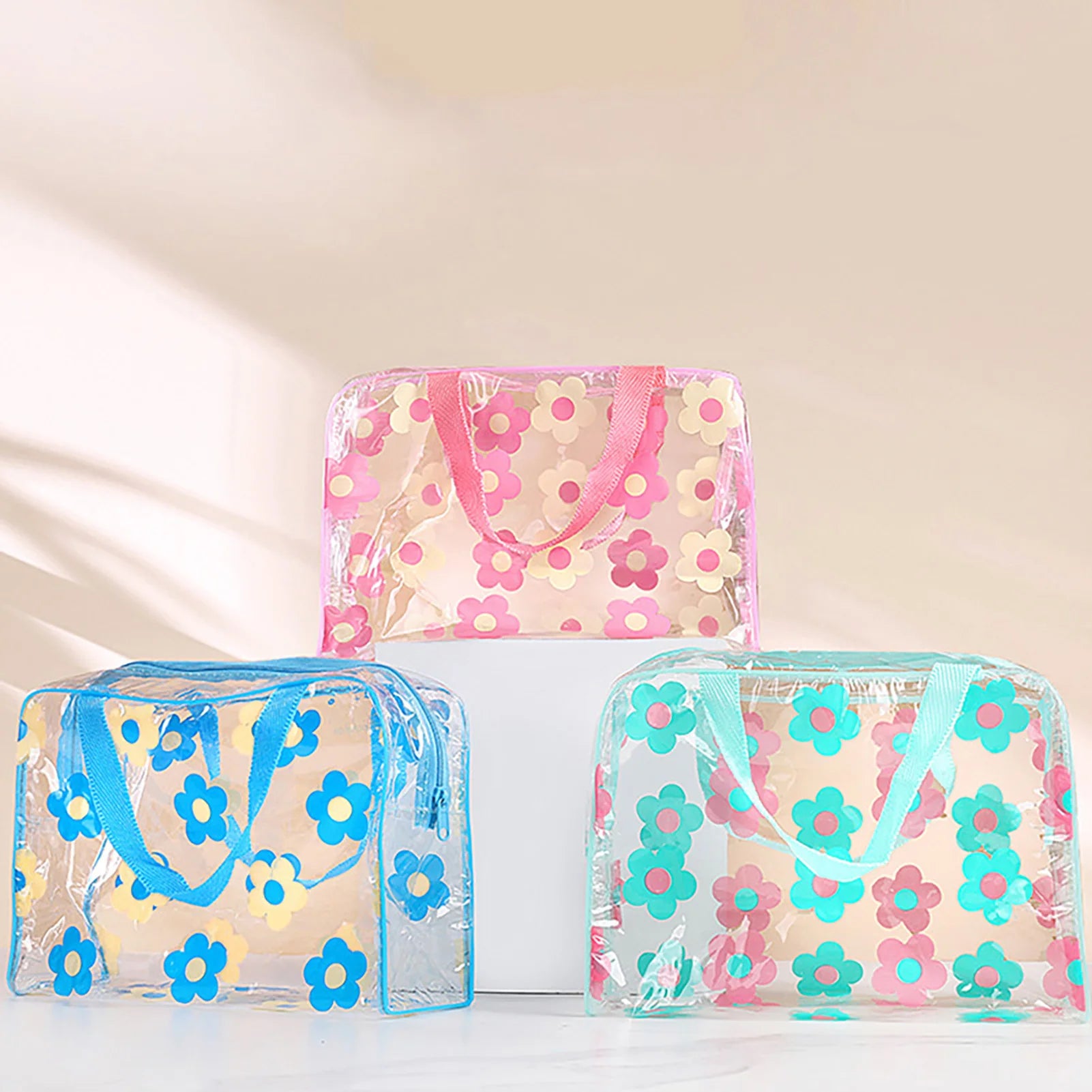 Transparent Travel Cosmetic Bag — Large Capacity Makeup Organizer