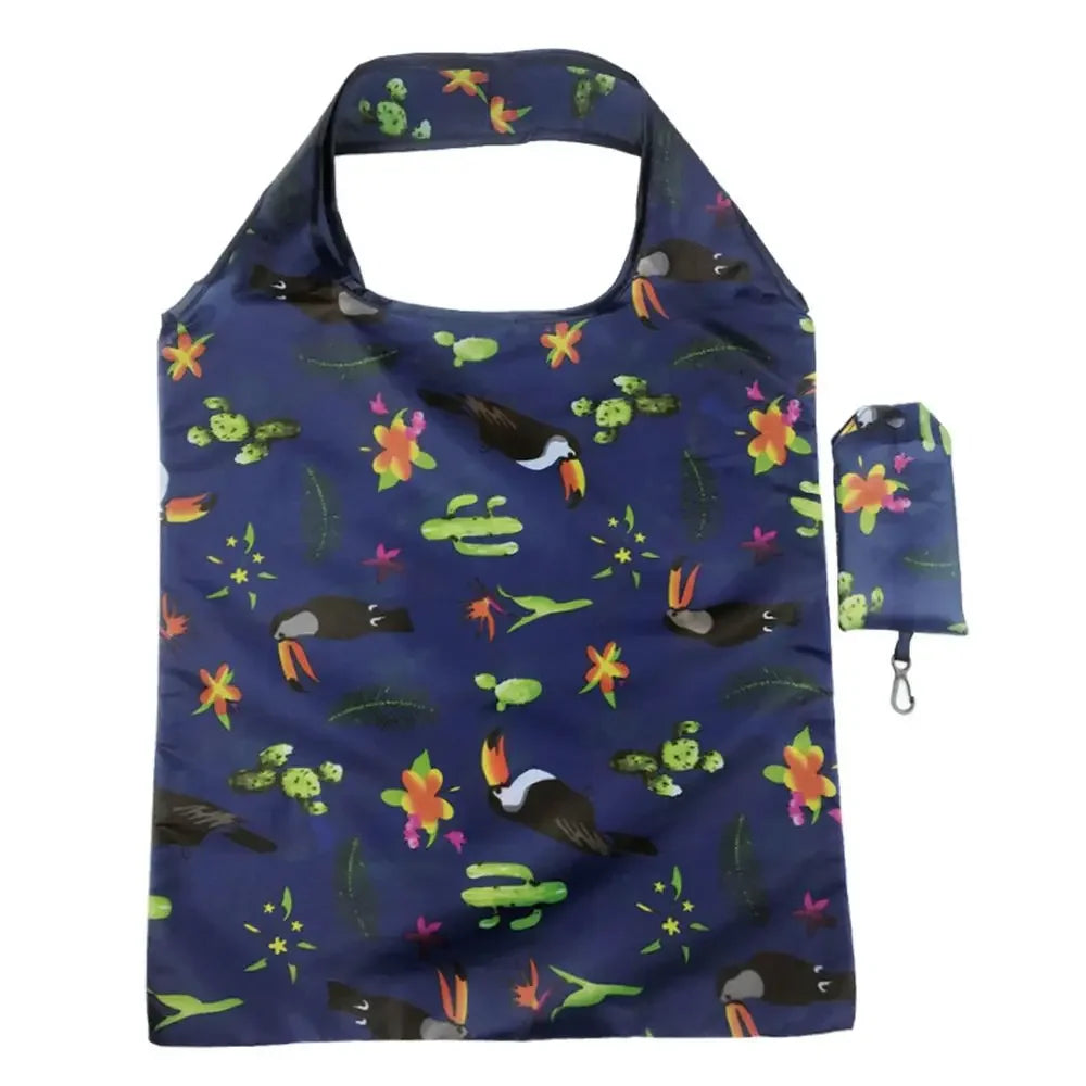 Large Foldable Reusable Shopping Bag — Heavy Duty Washable Grocery Pouch