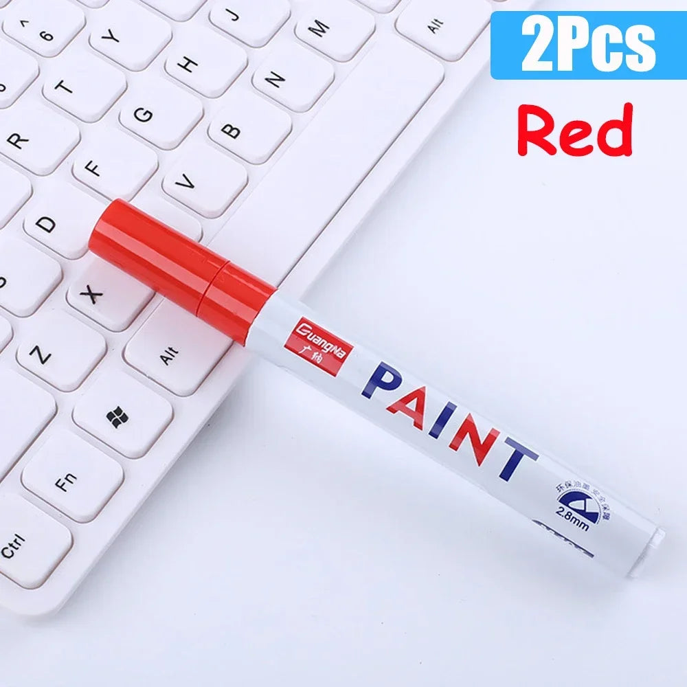 Permanent Paint Marker Pens — Waterproof Quick-Dry Tire & Craft Markers