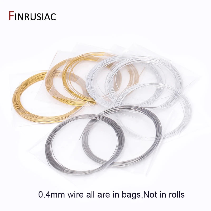 FINRUSIAC Stainless Steel Jewelry Wire — Gold and Silver Beading Cord