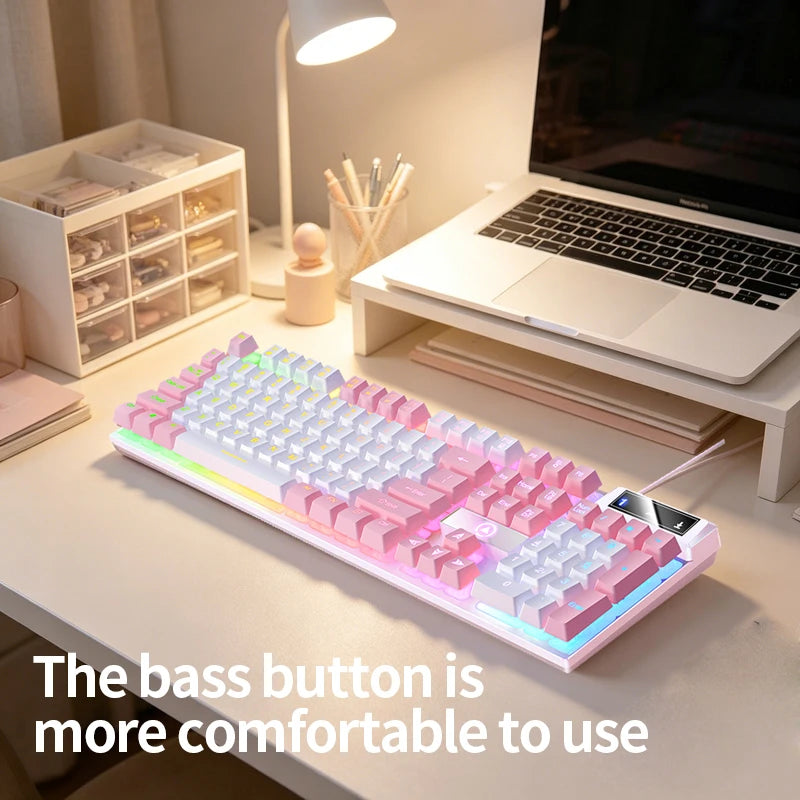 YINDIAO Wired Keyboard and Mouse Combo — Efficient Desktop Computing Set