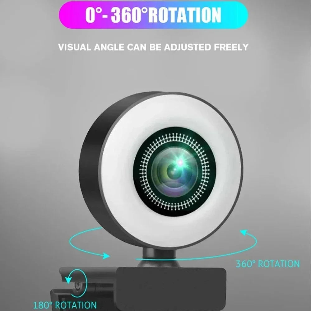 High Definition Autofocus Webcam — Built-in Microphone for Live Streaming