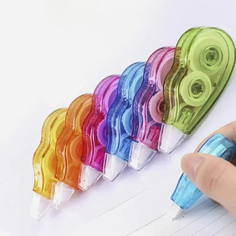 6-Piece Correction Tape Set — Cute Mechanical Design for School & Journaling