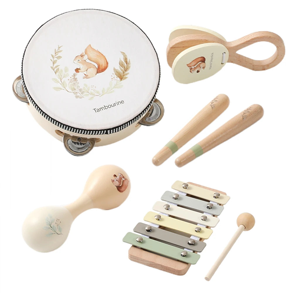Wooden Montessori Xylophone Toy — Educational Musical Percussion Instrument