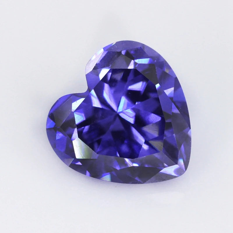 Multicolor Heart Shape Cubic Zirconia Stones — Brilliant Cut Loose Gems for Jewelry Making