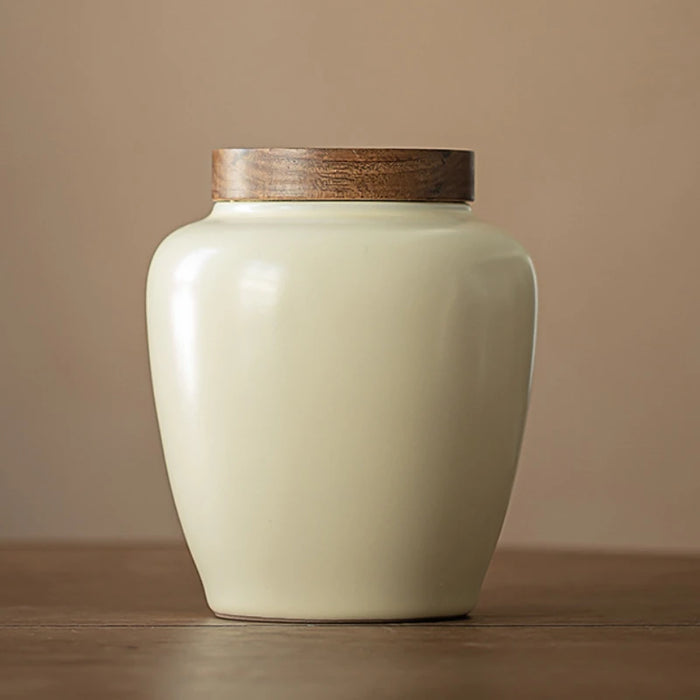 OIMG Ceramic Pet Memorial Urn — Retro Style Cremation Keepsake for Dogs and Cats