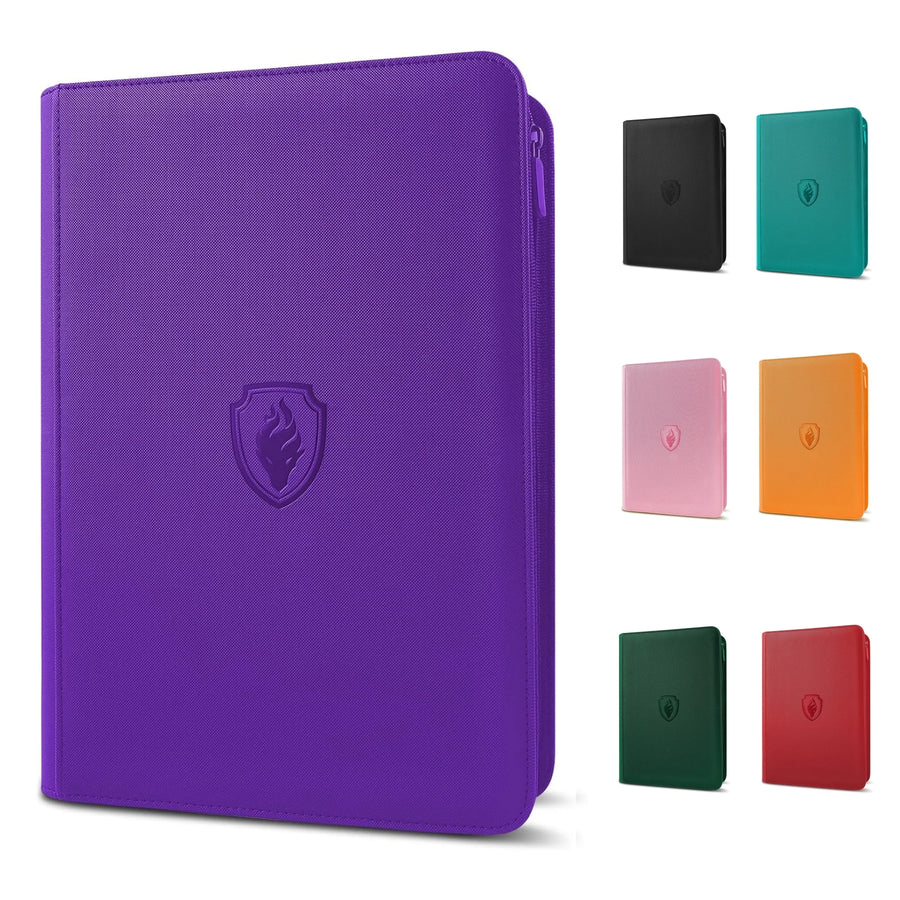 9-Pocket Zipper Card Binder — Premium PU Leather Trading Card Holder