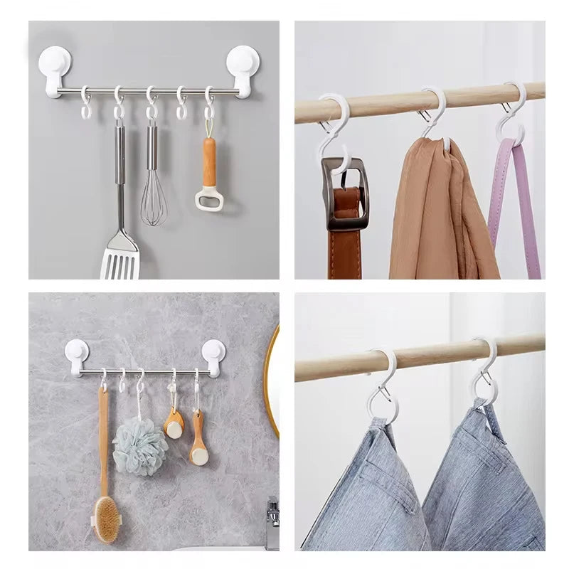 Multifunctional S-Shape Hanger Hooks — Durable Home & Kitchen Organizer