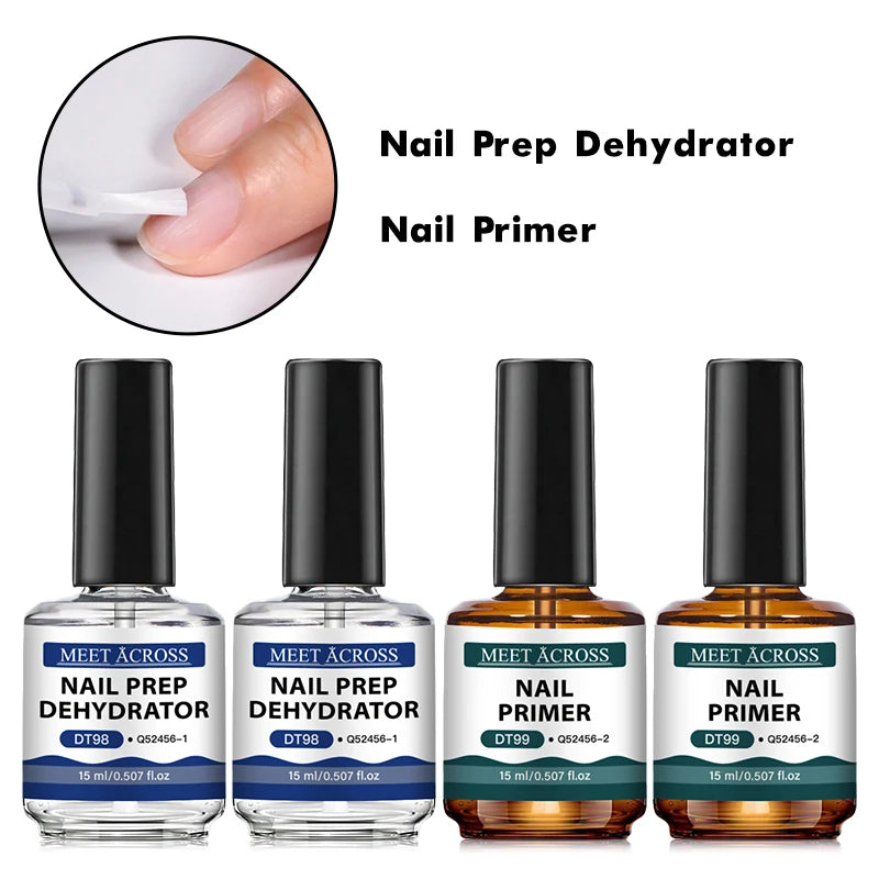 MEET ACROSS Nail Prep Dehydrate Kit — Long Lasting Gel Polish Set