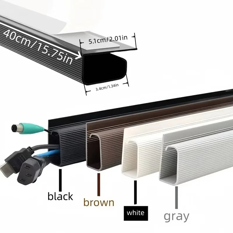 Under Desk Cable Management Tray — No-Drill Wire Organizer for Workspace