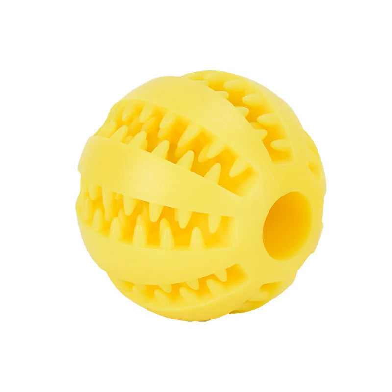 Interactive Rubber Pet Toy Ball — Durable Chew Toy & Treat Feeder