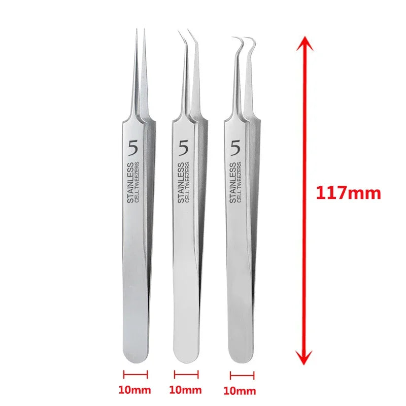 Stainless Steel Blackhead Extraction Tweezers — Precision Skin Care Tool