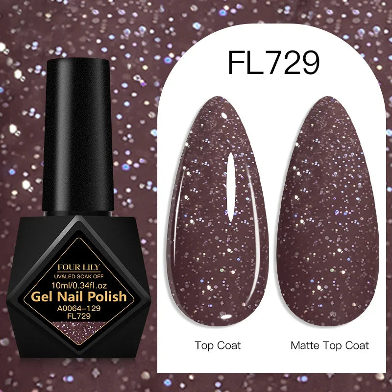 Four Lily Gel Nail Polish — Long Lasting Semi-Permanent Manicure Set