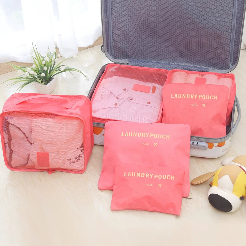 Travel Storage Bag Set — Waterproof Organizer for Cosmetics and Luggage