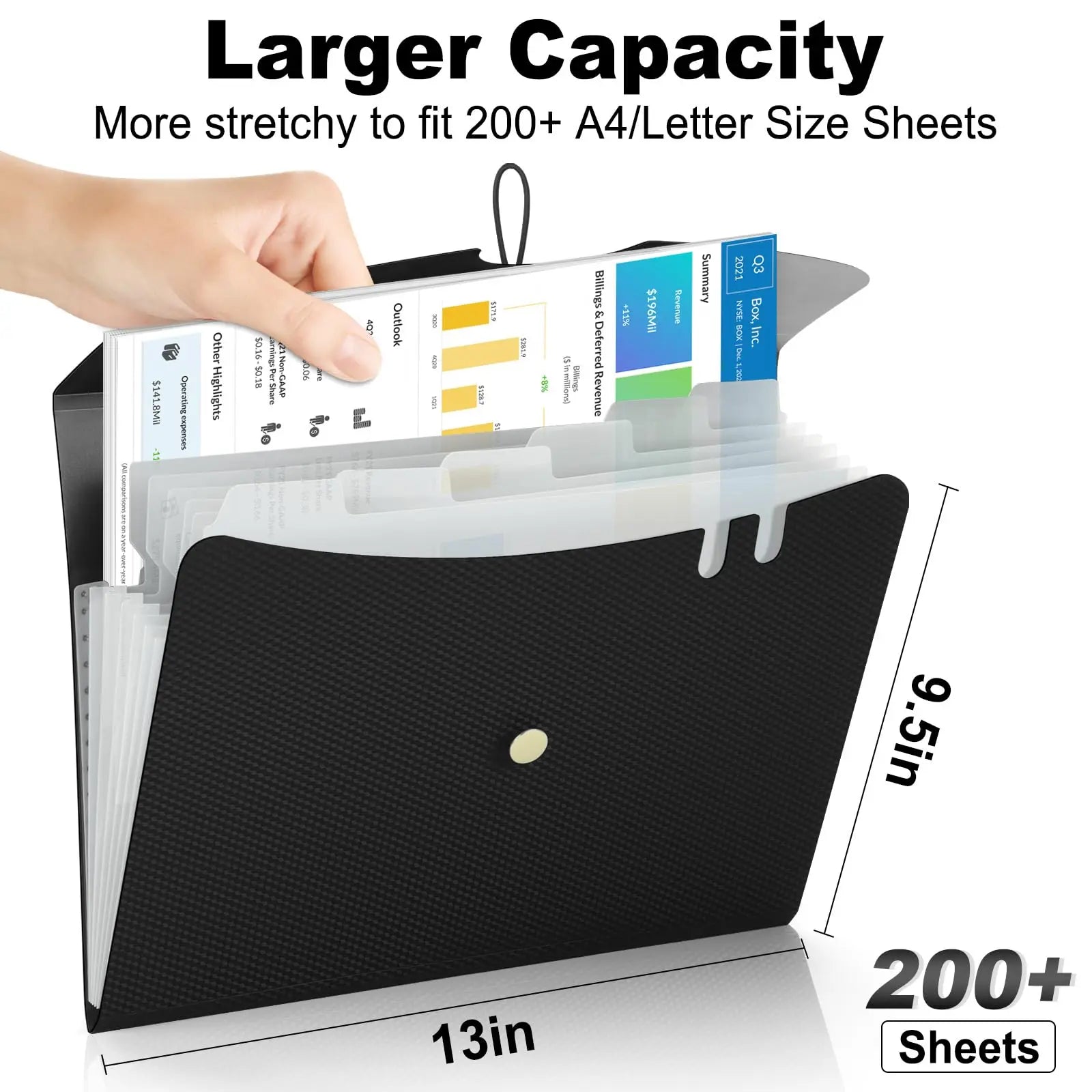 Expanding File Folder — 7 Pocket Accordion Organizer for A4 & Letter