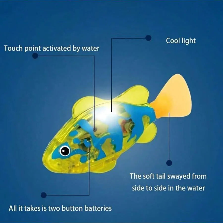 Robotic Swimming Clownfish — Interactive Photosensitive Pet Toy