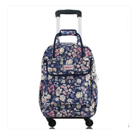 Women's Oxford Rolling Backpack — Versatile Travel Trolley Luggage
