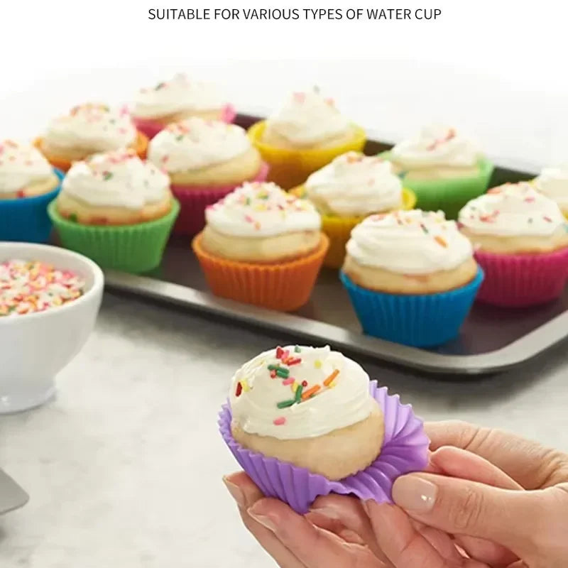 Silicone Muffin and Cupcake Baking Molds — Non-Stick Reusable Cake Tools