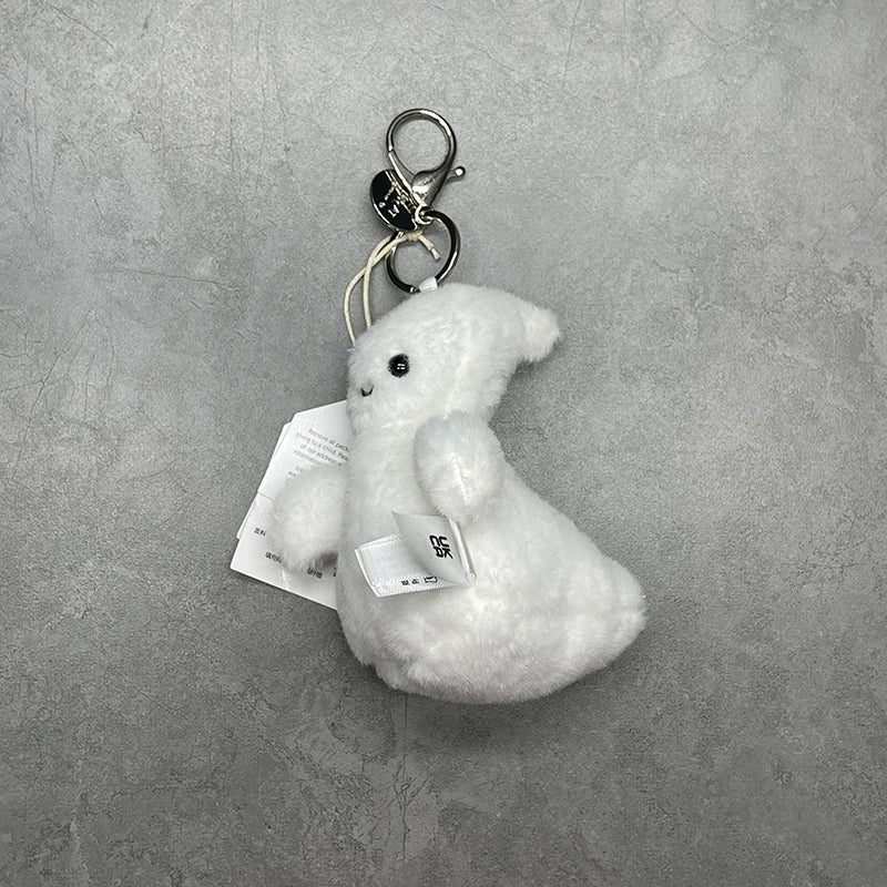 Assorted Plush Keychain Charm — Cute Animal & Food Backpack Accessory