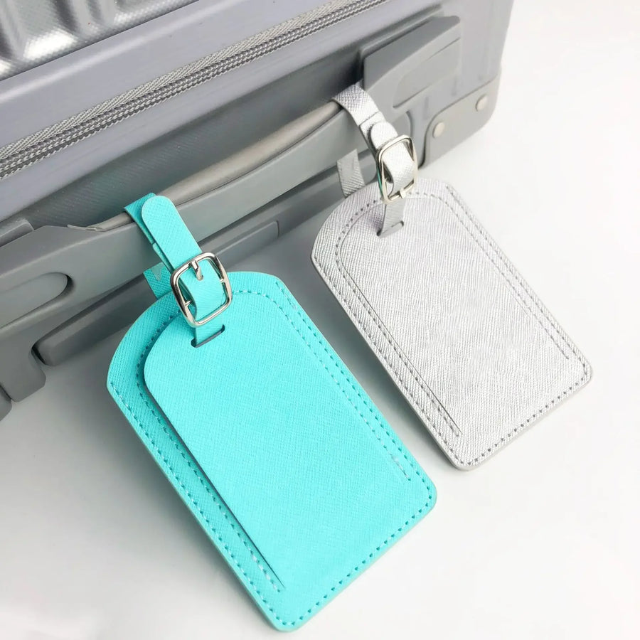 eTya Leather Luggage Tag — Durable Suitcase ID Label for Travel