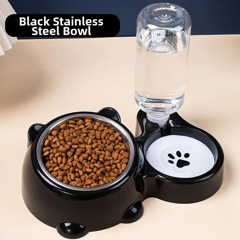 Automatic Pet Feeder and Water Dispenser — Integrated Feeding System, Gravity Fed