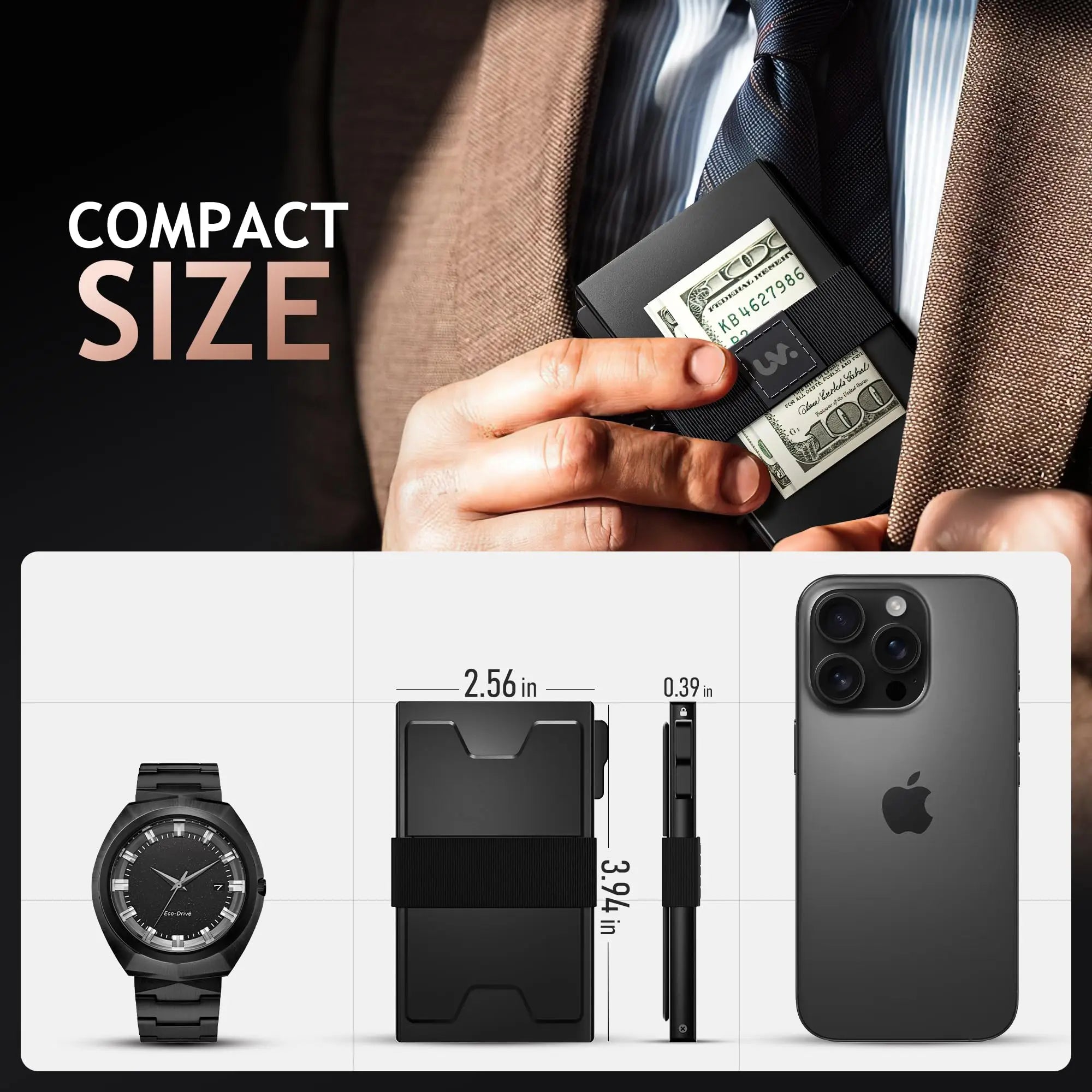 Minimalist Metal Pop Up Wallet — RFID Blocking Slim Card Holder