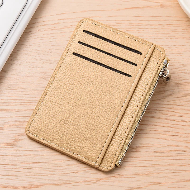 eTya Slim Leather Wallet — Multi-Slot Card Holder with Coin Pocket