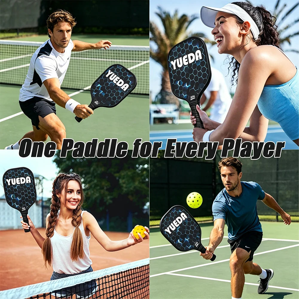 Pickleball Paddle Complete Set — Beginner Training Kit with 2 Rackets & 4 Balls