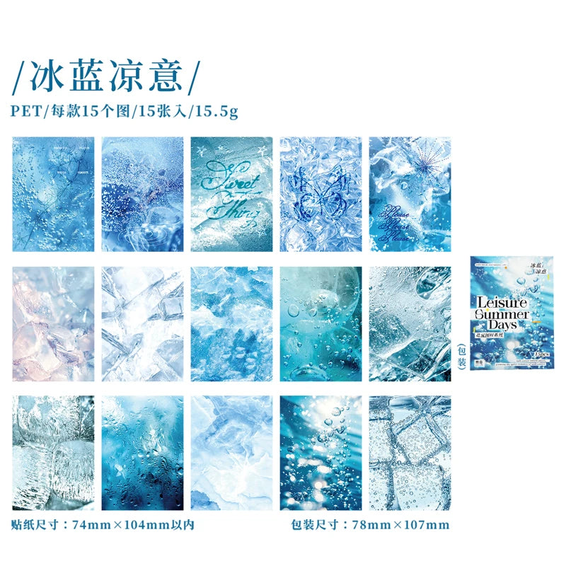 Natural Landscape Scrapbooking Paper — 15 Piece Vintage Collage Set