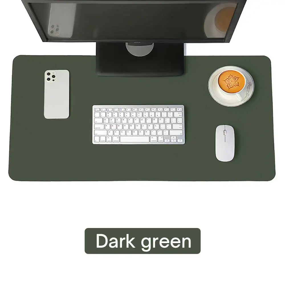 Hansong PU Leather Desk Mat — Waterproof Office & Gaming Mouse Pad