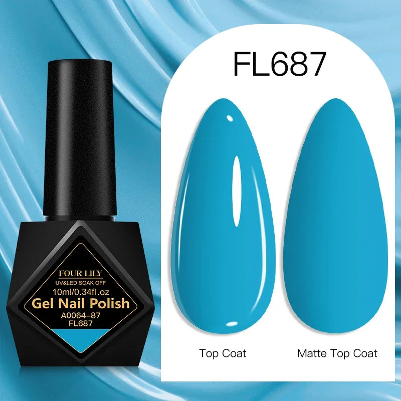 Four Lily Gel Nail Polish — Long Lasting Semi-Permanent Manicure Set