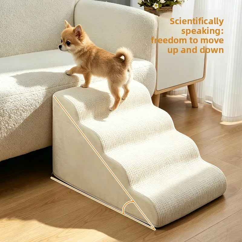 Pet Stairs Foam Ramp — Non-Slip Step Ladder for Dogs and Cats