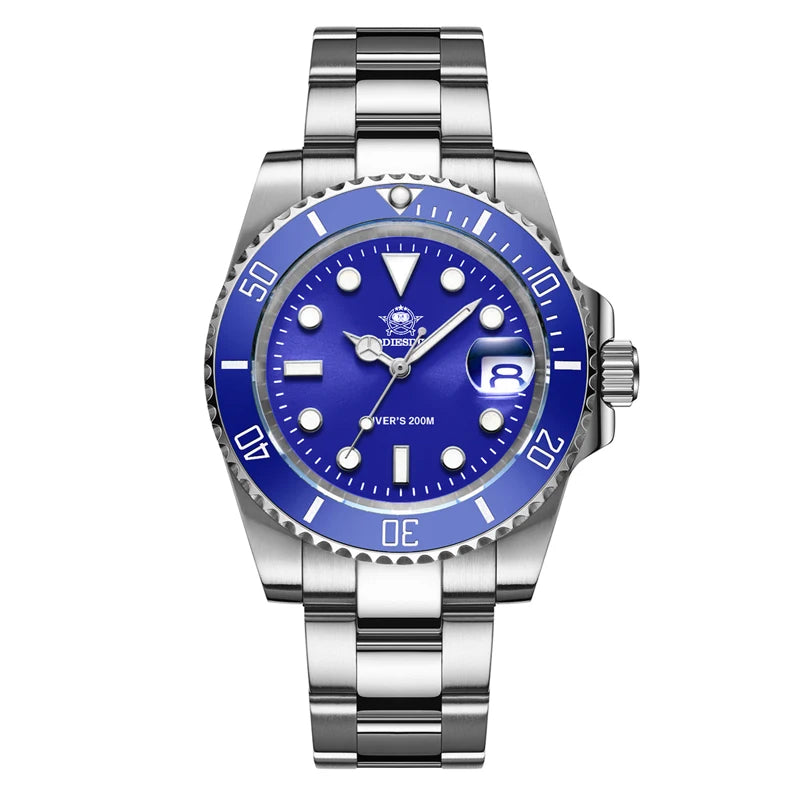 ADDIESDIVE Men's Classic Diver Watch — 200m Water Resistant Quartz Timepiece