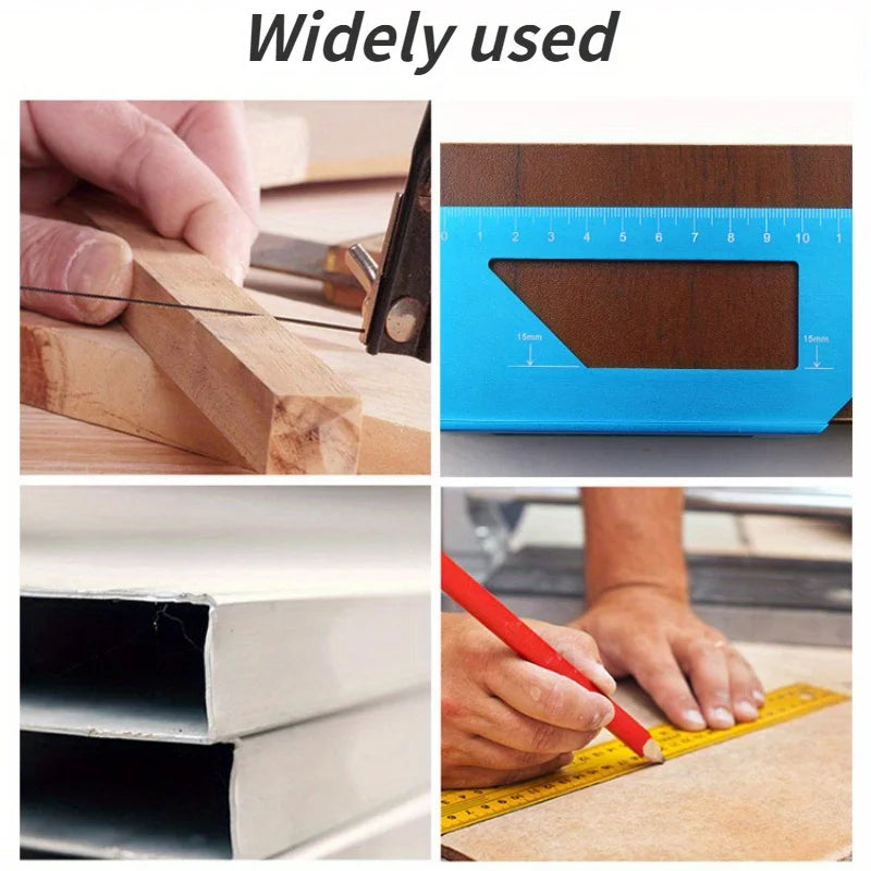 Multifunctional Angle Gauge Ruler — 45/90 Degree Woodworking Tool