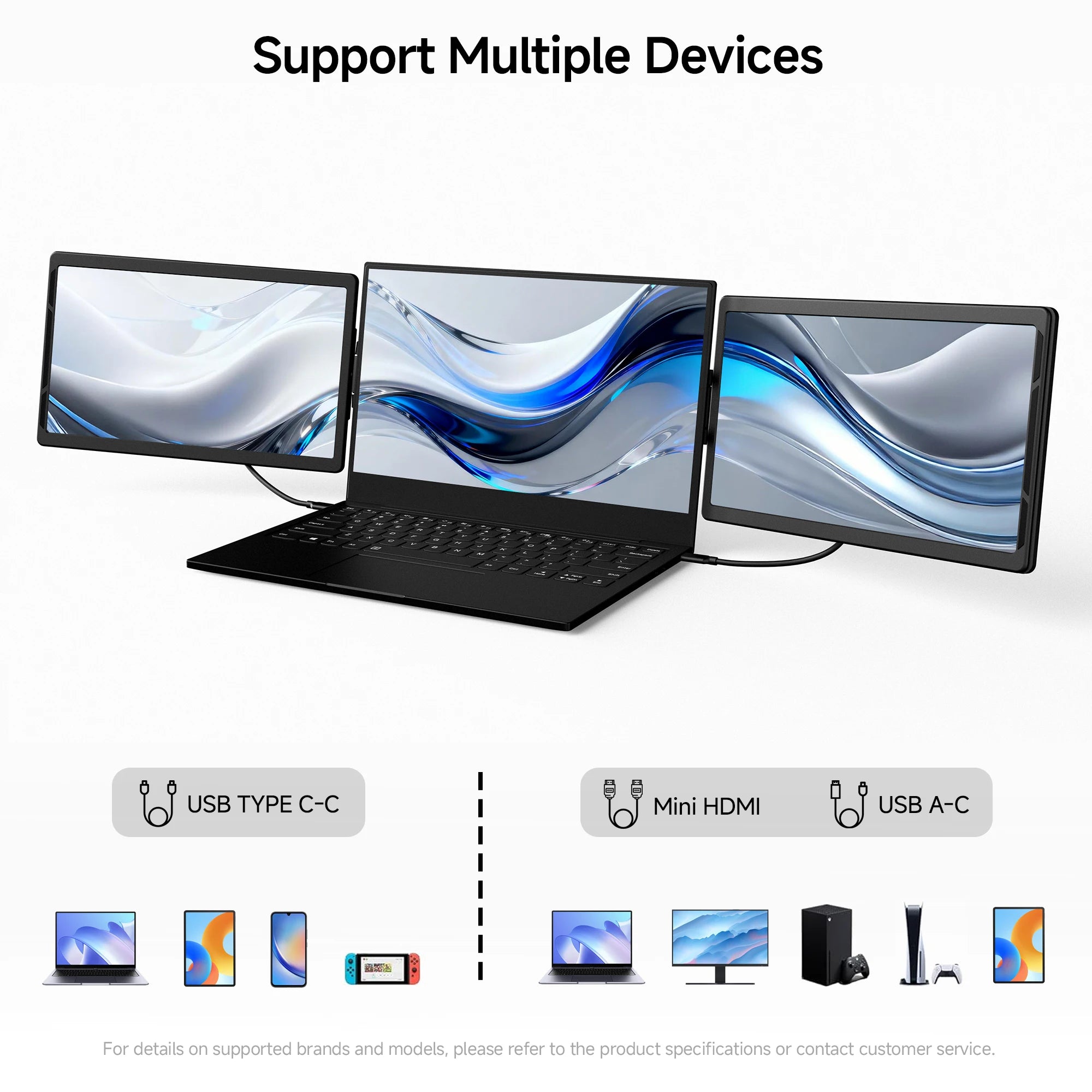 13.3-Inch Portable FHD Monitor — Dual Screen Expansion for Laptops and Tablets