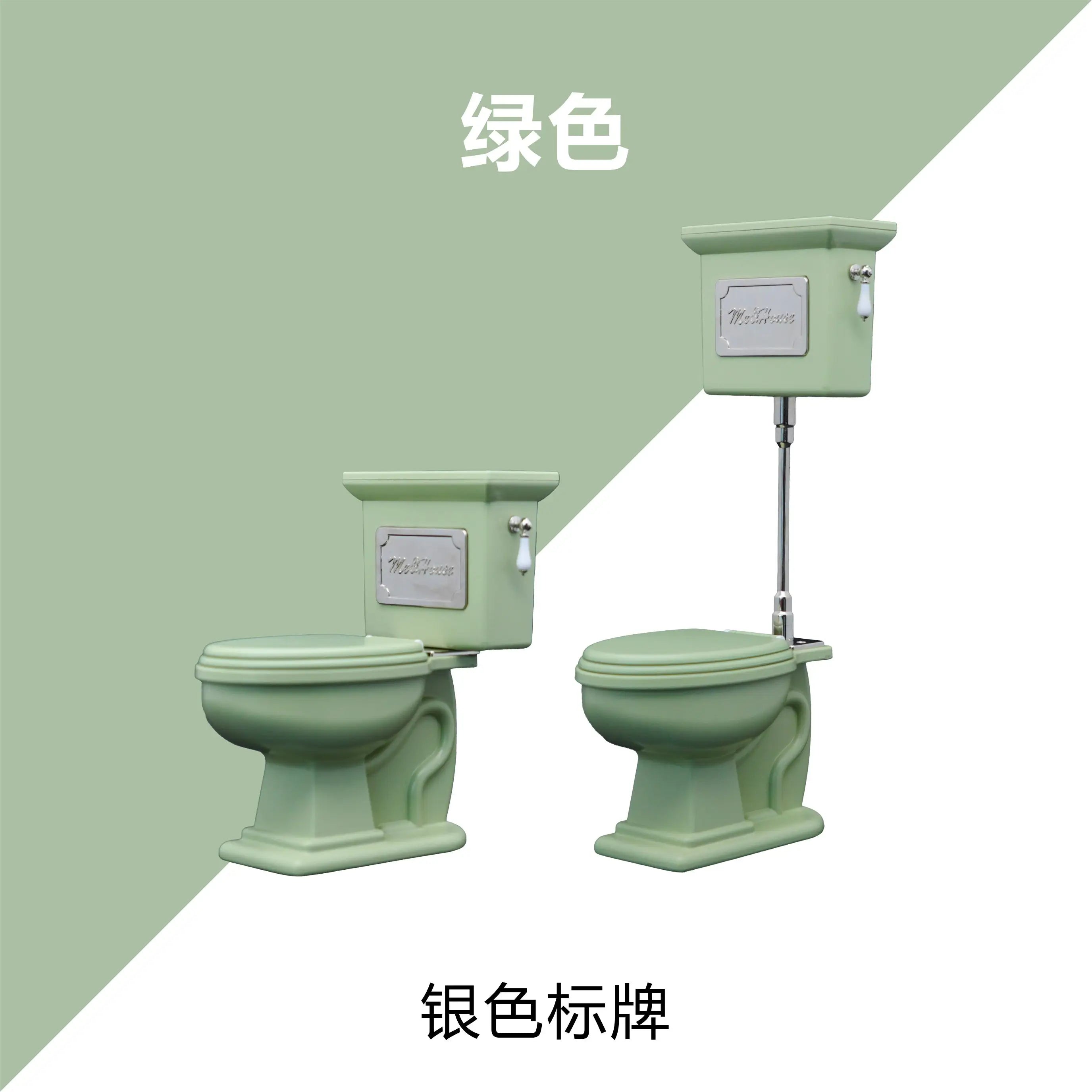 Retro Dollhouse Miniature Toilet — 1/6 Scale Bathroom Decor Accessory