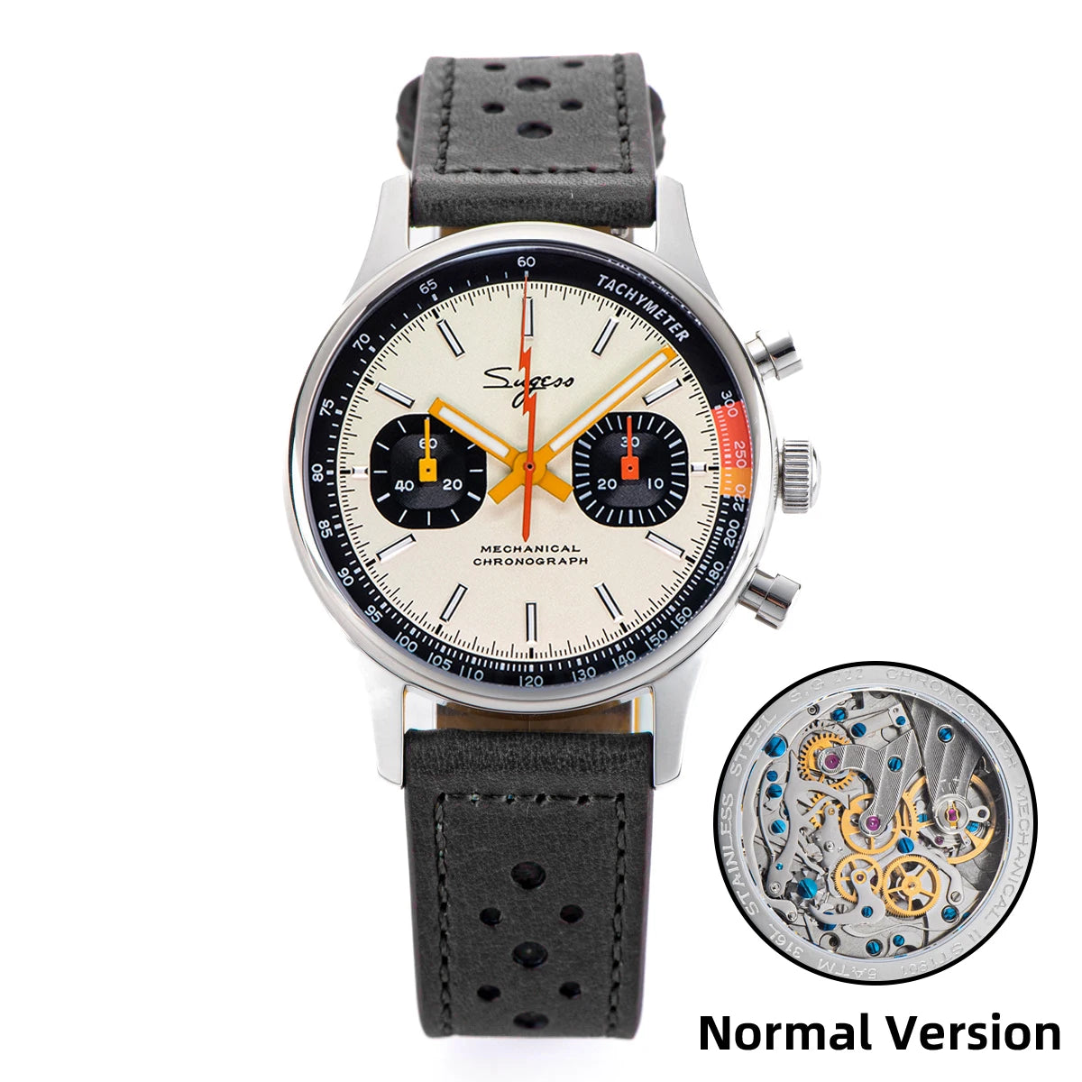 SUGESS Pilot Chronograph Watch — Mechanical Seagull Movement & Sapphire Crystal