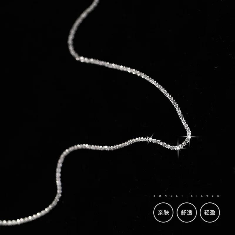 925 Sterling Silver Women's Link Chain — Elegant Geometric Choker Necklace