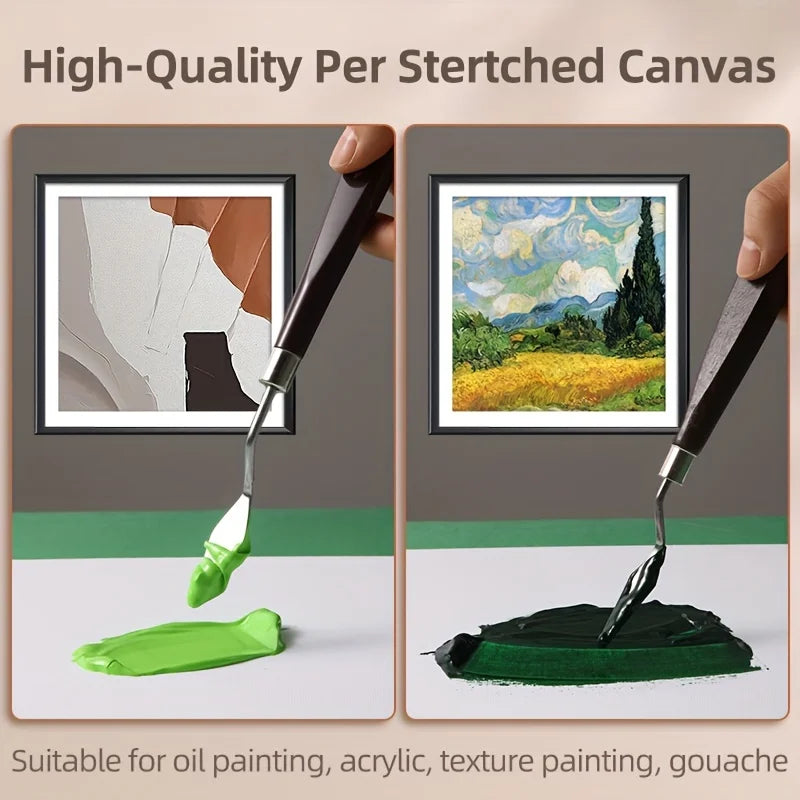 Marie's Stretched Canvas Blank Pack — Small 20x20 cm Canvas for Painting