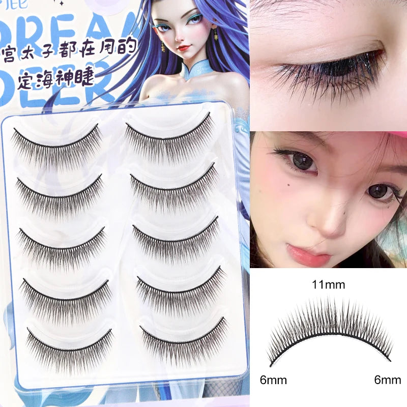 BLINKWAVE Natural False Eyelashes — C-Curve Strip Lashes for Daily Wear
