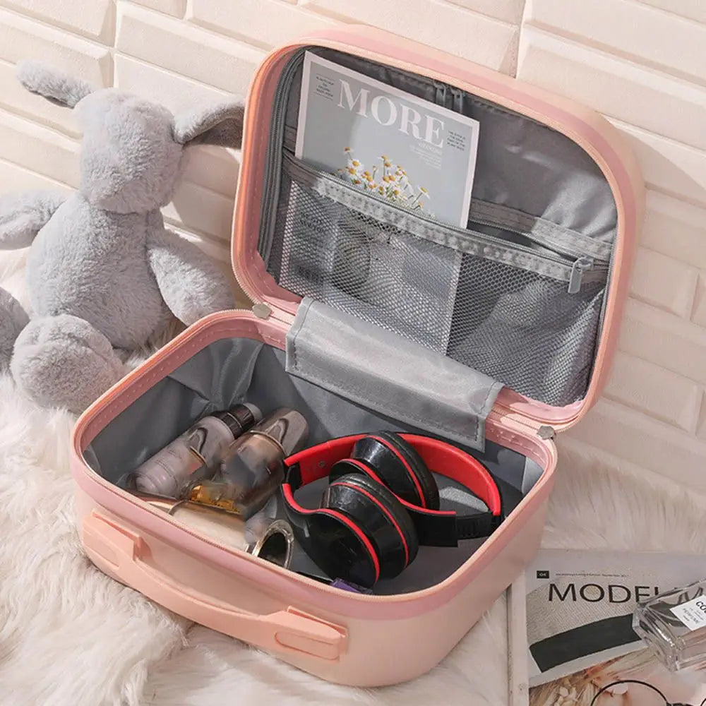 ISKYBOB Mini Carry On Suitcase — Compact Travel Luggage & Makeup Organizer