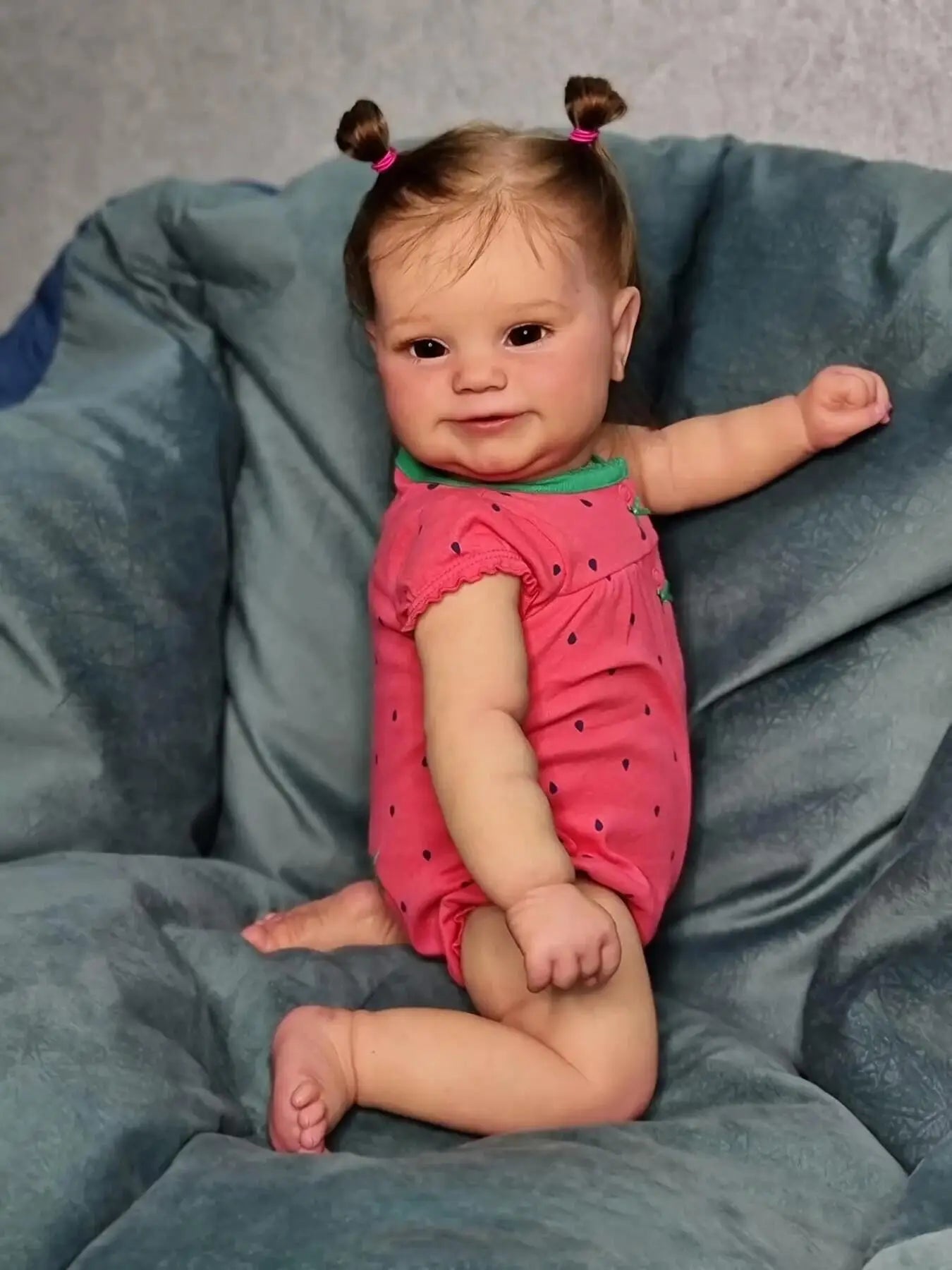 Lifelike Reborn Baby Girl Doll — Soft Silicone Vinyl Full Body Doll