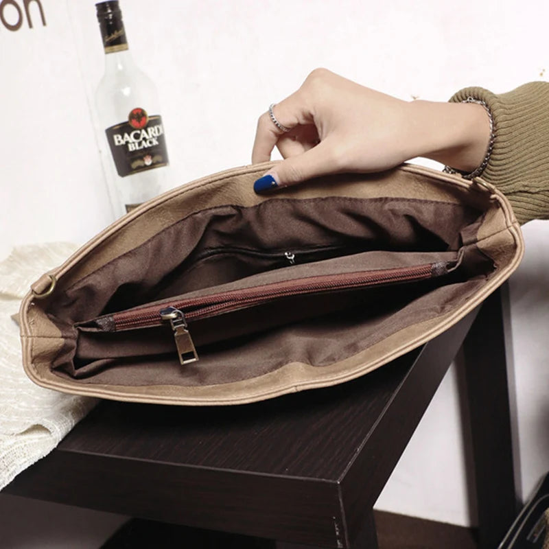 NIGEDU Women's PU Leather Crossbody Bag — Versatile Laptop Pouch & Clutch