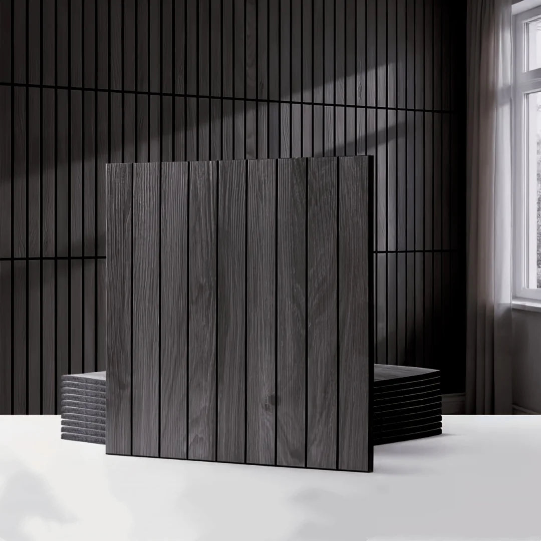 Peel and Stick Wood Slat Wall Panels — Decorative Self-Adhesive Accent, 10pcs