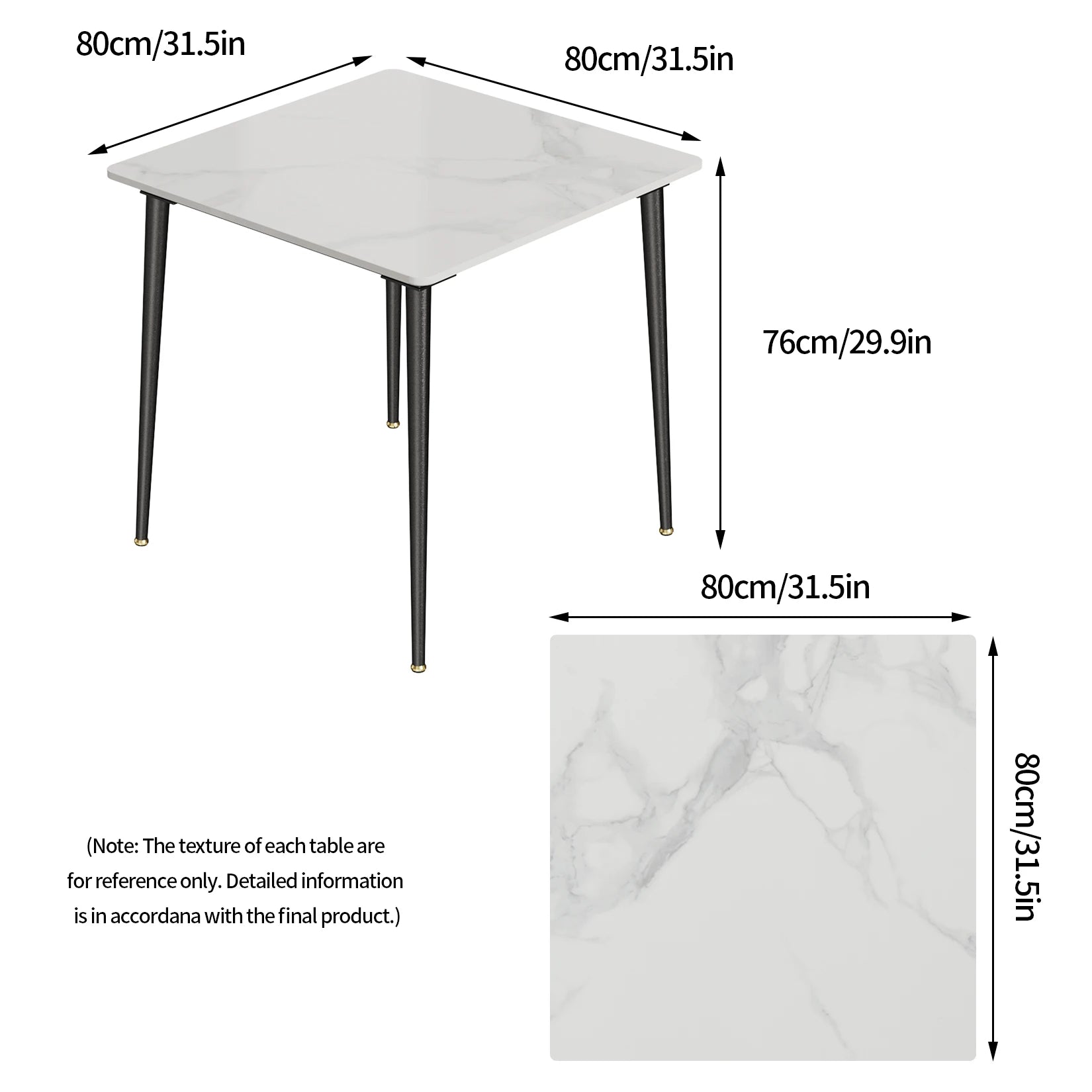 Wisfor Mid-Century Sintered Stone Dining Table — Modern Marble Style Desk