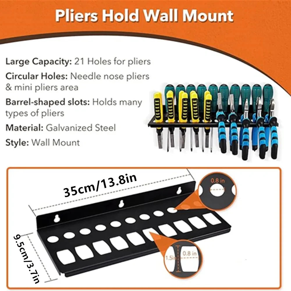 Wall Mount Tool Organizer — Space-Saving Hardware Storage Rack