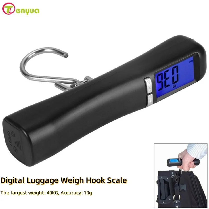 Digital Luggage Hanging Scale — Portable Travel Weight Checker with LCD Display