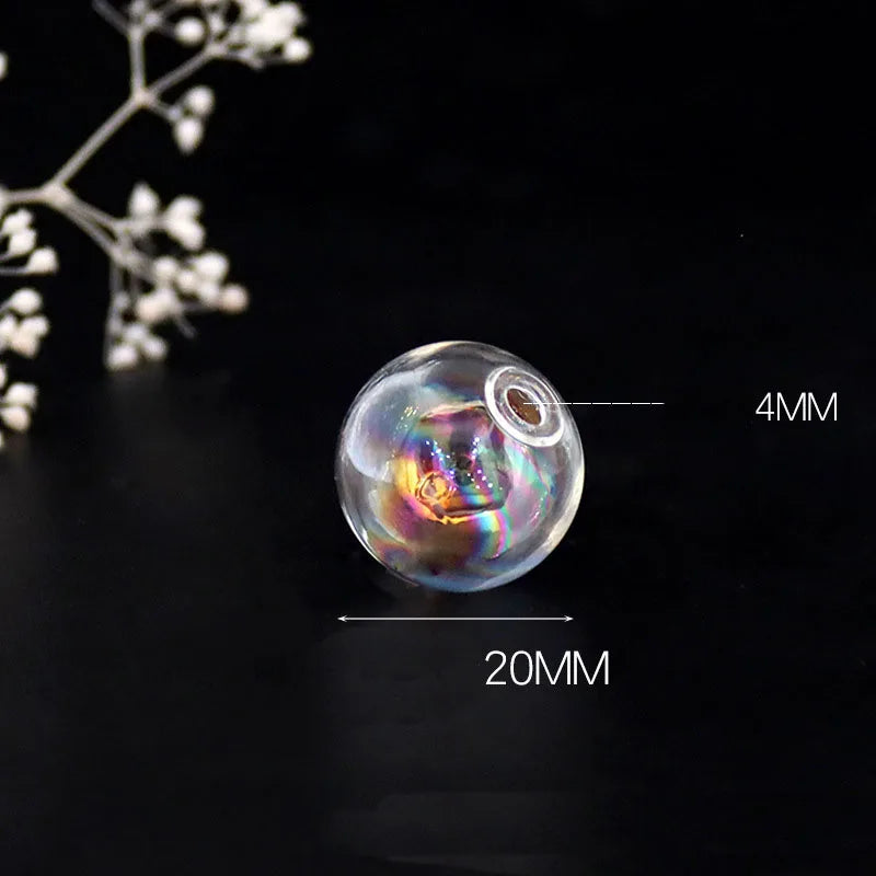 Hollow Glass Ball Orbs — Clear Bubble Vials for Jewelry Making