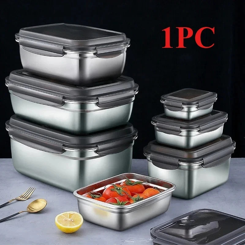 Stainless Steel Bento Box — Portable Food Storage Container for Lunch