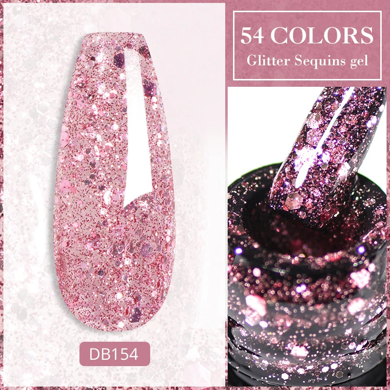 Mtssii Reflective Glitter Gel Nail Polish — Sparkling Holographic Effect